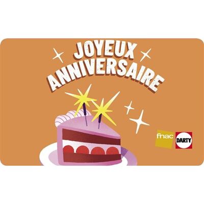 Non communiqué E-carte cadeau Fnac Darty Anniversaire 100E - Publicité Non communiqué E-carte cadeau Fnac Darty Anniversaire 100E - Publicité
