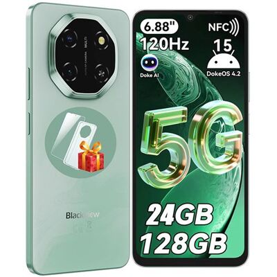 Non communiqué 5G Téléphone Portable Débloqué Blackview SHARK 6 24Go+128Go/2To 6.67" 50MP+13MP 5000mAh Android 15 Smartphone,Dual SIM,GPS - Vert Vert - Publicité Non communiqué 5G Téléphone Portable Débloqué Blackview SHARK 6 24Go+128Go/2To 6.67" 50MP+13MP 5000mAh Android 15 Smartphone,Dual SIM,GPS - Vert Vert - Publicité