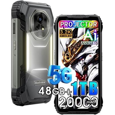 Non communiqué Blackview XPLORE 2 Projecteur Téléphone Portable Incassable 5G,48Go+1To,6.73" ,Android 15 Smartphone Débloqué,20000mAh,NFC,AI,Dual SIM, Noir Noir - Publicité Non communiqué Blackview XPLORE 2 Projecteur Téléphone Portable Incassable 5G,48Go+1To,6.73" ,Android 15 Smartphone Débloqué,20000mAh,NFC,AI,Dual SIM, Noir Noir - Publicité