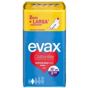 Evax Cottonlike Normal Plus avec Ailes - Serviettes - Publicité Evax Cottonlike Normal Plus avec Ailes - Serviettes - Publicité
