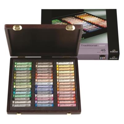 REMBRANDT 45 Pastels Coffret Bois Traditional L - Publicité REMBRANDT 45 Pastels Coffret Bois Traditional L - Publicité