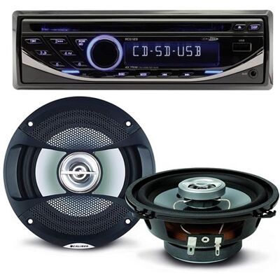Non communiqué Pack sono voiture Autoradio RCD123 4X75W + 2 hauts parleurs 13cm 100W - Publicité Non communiqué Pack sono voiture Autoradio RCD123 4X75W + 2 hauts parleurs 13cm 100W - Publicité