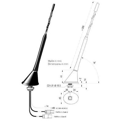 Blaupunkt DAB-A-a Antenne active pour voiture - Adaptateur d'antenne auto - Publicité Blaupunkt DAB-A-a Antenne active pour voiture - Adaptateur d'antenne auto - Publicité