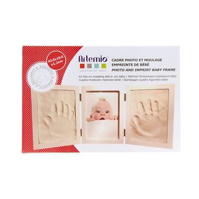 Kit moulage empreinte de bébé + cadre photo 43,5x19,5 cm - artémio Blanc - Publicité Kit moulage empreinte de bébé + cadre photo 43,5x19,5 cm - artémio Blanc - Publicité