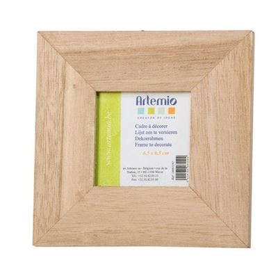 Cadre photo en bois carré 14,5cm - artémio Beige - Publicité Cadre photo en bois carré 14,5cm - artémio Beige - Publicité