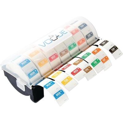 Kit étiquettes alimentaires solubles code couleur distributeur plastique 24 mm Vogue Multicolore - Publicité Kit étiquettes alimentaires solubles code couleur distributeur plastique 24 mm Vogue Multicolore - Publicité