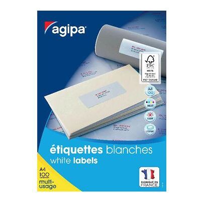 Non communiqué agipa Etiquette universelle, 63,5 x 72 mm, blanc Blanc - Publicité Non communiqué agipa Etiquette universelle, 63,5 x 72 mm, blanc Blanc - Publicité
