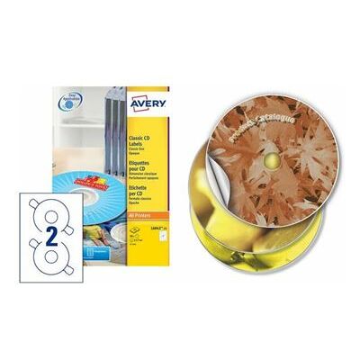Avery CD/DVD Labels - Blanc - rond 117 mm 50 étiquette(s) (25 feuille(s) x 2 étiquettes pour CD/DVD - Publicité Avery CD/DVD Labels - Blanc - rond 117 mm 50 étiquette(s) (25 feuille(s) x 2 étiquettes pour CD/DVD - Publicité