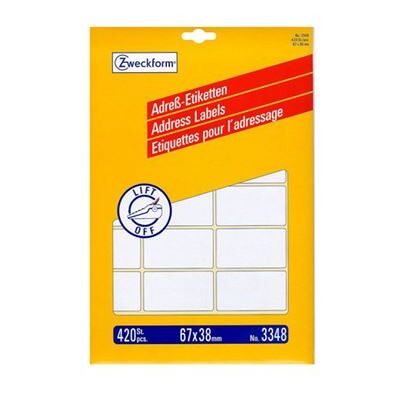 Avery Zweckform - Adhésif permanent - blanc - 67 x 38 mm 420 étiquette(s) (20 feuille(s) x 21 étiquettes adresses - Publicité Avery Zweckform - Adhésif permanent - blanc - 67 x 38 mm 420 étiquette(s) (20 feuille(s) x 21 étiquettes adresses - Publicité