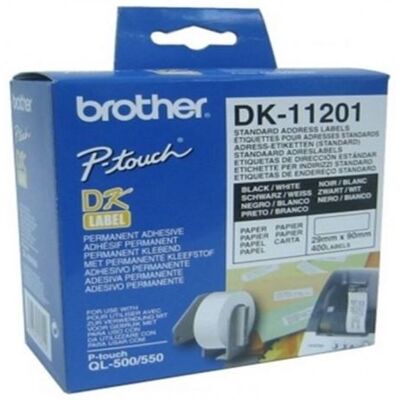 Brother DK-11201 - Noir sur blanc - 29 x 90 mm 400 étiquette(s) (1 rouleau(x) x 400 étiquettes adresses - pour Brother QL-1050, 1060, 1110, 500, 550, 560, 570, 580, 600, 650, 700, 710, 720, 820 - Publicité Brother DK-11201 - Noir sur blanc - 29 x 90 mm 400 étiquette(s) (1 rouleau(x) x 400 étiquettes adresses - pour Brother QL-1050, 1060, 1110, 500, 550, 560, 570, 580, 600, 650, 700, 710, 720, 820 - Publicité