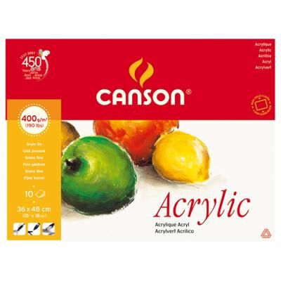 Canson Papier pour l'acrylique bloc de 10 feuilles 400g 36 x 48cm - Publicité Canson Papier pour l'acrylique bloc de 10 feuilles 400g 36 x 48cm - Publicité