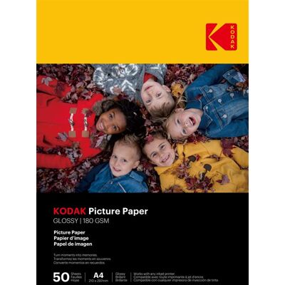 Papier Photo Kodak 25 Feuilles - Brillant - A4 - 180g/m² - Publicité Papier Photo Kodak 25 Feuilles - Brillant - A4 - 180g/m² - Publicité