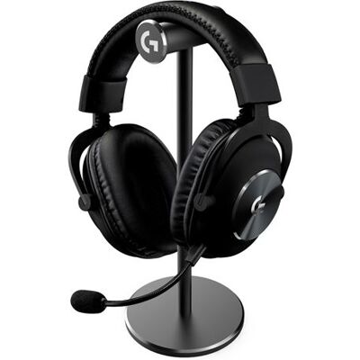 Casque Gaming filaire Logitech G Pro X avec repose casque Noir Noir - Publicité Casque Gaming filaire Logitech G Pro X avec repose casque Noir Noir - Publicité