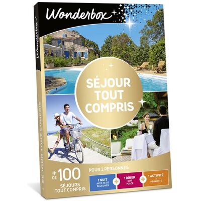 Coffret cadeau Wonderbox Séjour tout compris - Publicité Coffret cadeau Wonderbox Séjour tout compris - Publicité
