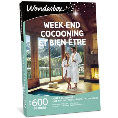 Coffret cadeau Wonderbox Week-end cocooning et bien-être - Publicité Coffret cadeau Wonderbox Week-end cocooning et bien-être - Publicité