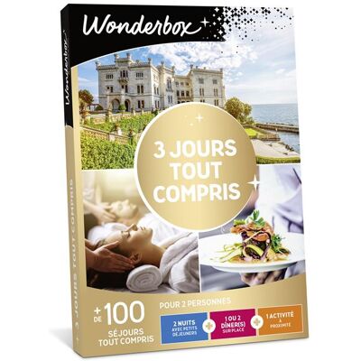 Coffret cadeau Wonderbox 3 jours tout compris - Publicité Coffret cadeau Wonderbox 3 jours tout compris - Publicité