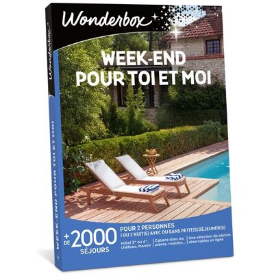 Coffret cadeau Wonderbox Week-end pour toi et moi Edition 2025 - Publicité Coffret cadeau Wonderbox Week-end pour toi et moi Edition 2025 - Publicité