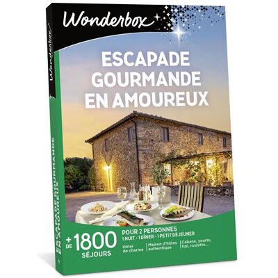 Coffret cadeau Wonderbox Escapade gourmande en amoureux Edition 2025 - Publicité Coffret cadeau Wonderbox Escapade gourmande en amoureux Edition 2025 - Publicité
