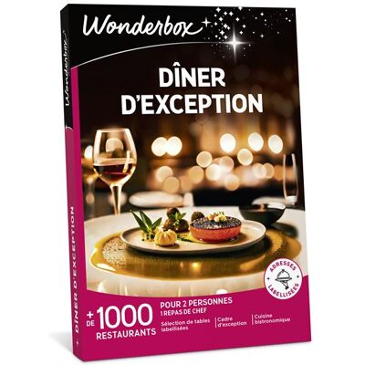 Coffret cadeau Wonderbox Dîner d’exception - Publicité Coffret cadeau Wonderbox Dîner d’exception - Publicité