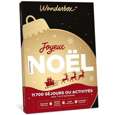 Coffret cadeau Wonderbox Joyeux Noël Sensation Exception - Publicité Coffret cadeau Wonderbox Joyeux Noël Sensation Exception - Publicité