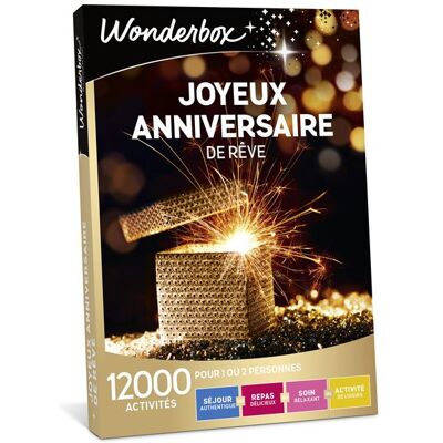 Coffret Cadeau Wonderbox Joyeux Anniversaire de Rêve - Publicité Coffret Cadeau Wonderbox Joyeux Anniversaire de Rêve - Publicité
