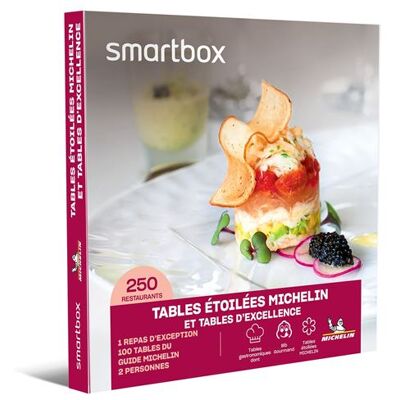 Coffret cadeau SmartBox Tables étoilées Michelin et tables d'excellence - Publicité Coffret cadeau SmartBox Tables étoilées Michelin et tables d'excellence - Publicité
