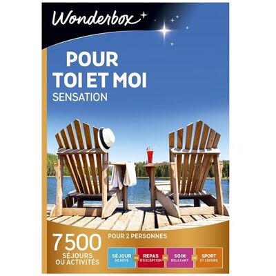 Coffret cadeau Wonderbox Pour toi et moi Sensation - Publicité Coffret cadeau Wonderbox Pour toi et moi Sensation - Publicité