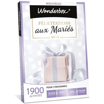 Coffret cadeau Wonderbox Félicitations aux Mariés Rêve - Publicité Coffret cadeau Wonderbox Félicitations aux Mariés Rêve - Publicité