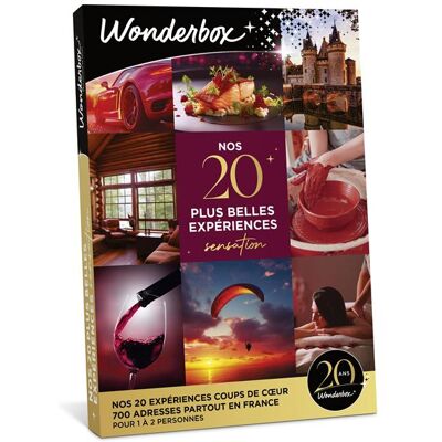 Coffret cadeau Wonderbox Nos plus belles expériences Sensation pour 1 à 2 personnes - Publicité Coffret cadeau Wonderbox Nos plus belles expériences Sensation pour 1 à 2 personnes - Publicité
