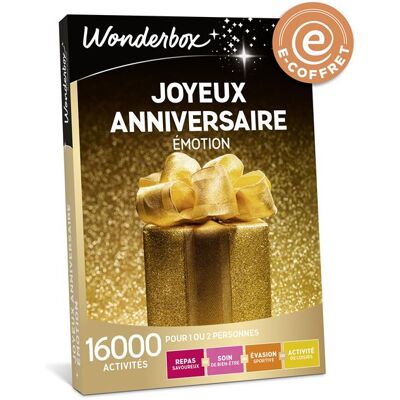 Non communiqué E-coffret Wonderbox Joyeux anniversaire émotion - Publicité Non communiqué E-coffret Wonderbox Joyeux anniversaire émotion - Publicité
