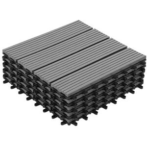 Non communiqué Lot de 5 dalles de terrasse WODHY clipsables bois composite gris 30 x 30 cm Gris - Publicité Non communiqué Lot de 5 dalles de terrasse WODHY clipsables bois composite gris 30 x 30 cm Gris - Publicité