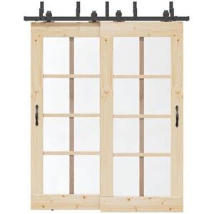 Kit de quincaillerie pour porte coulissante noir vidaXL 152,5cm - Publicité Kit de quincaillerie pour porte coulissante noir vidaXL 152,5cm - Publicité