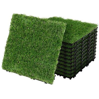 Non communiqué ML-Design Dalles Gazon Synthétique, 30x30 cm/33 pièces=3m², Clipsables avec Drainage, Grün - Publicité Non communiqué ML-Design Dalles Gazon Synthétique, 30x30 cm/33 pièces=3m², Clipsables avec Drainage, Grün - Publicité