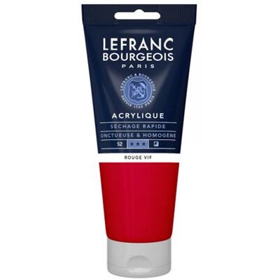 Peinture acrylique rouge Lefranc Bourgeois - Fine, 200ml - Publicité Peinture acrylique rouge Lefranc Bourgeois - Fine, 200ml - Publicité