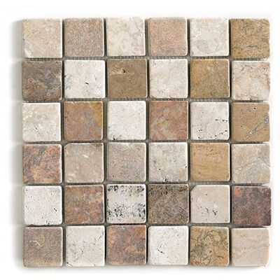 Non communiqué Carrelage de mosaïque/Plaque mosaïque mur et sol en marbre naturel multicolore - 30 x 30 cm - PEGANE - Multicolore - Publicité Non communiqué Carrelage de mosaïque/Plaque mosaïque mur et sol en marbre naturel multicolore - 30 x 30 cm - PEGANE - Multicolore - Publicité