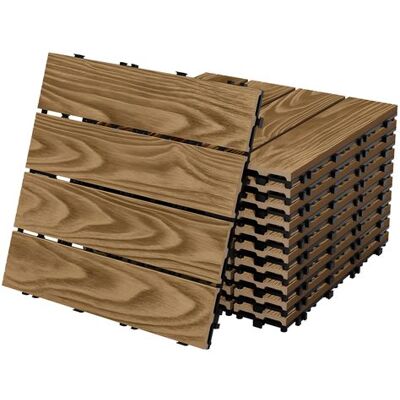 Non communiqué ECD Germany Dalles de Terrasse WPC 30 x 30 cm/22 pièces = 2 m², Teck, Aspect Bois, avec Teak - Publicité Non communiqué ECD Germany Dalles de Terrasse WPC 30 x 30 cm/22 pièces = 2 m², Teck, Aspect Bois, avec Teak - Publicité
