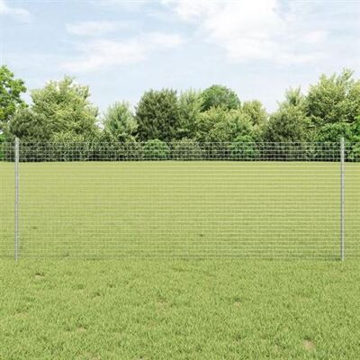 Ensemble de clôture soudée en acier vidaXL 0.8x100 m Argent - Clôture - Publicité Ensemble de clôture soudée en acier vidaXL 0.8x100 m Argent - Clôture - Publicité