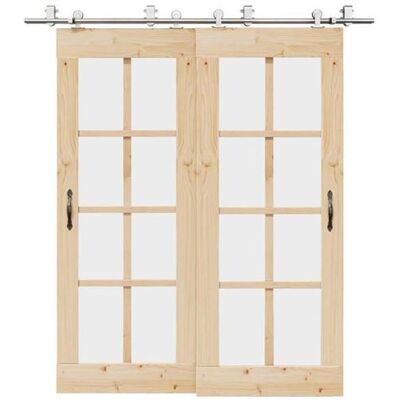Kit de quincaillerie pour porte coulissante en acier inoxydable 200 cm - Accessoires de porte - Publicité Kit de quincaillerie pour porte coulissante en acier inoxydable 200 cm - Accessoires de porte - Publicité