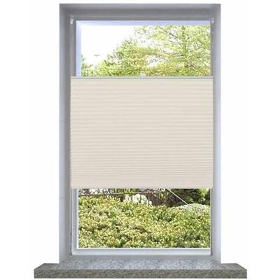 Store plissé crème 60x125cm - Voilage pour fenêtre - Publicité Store plissé crème 60x125cm - Voilage pour fenêtre - Publicité