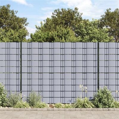 vidaXL Clôture d'Intimité Gris Clair PVC - Barrière de Jardin - Publicité vidaXL Clôture d'Intimité Gris Clair PVC - Barrière de Jardin - Publicité