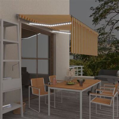 Marque Modèle Jaune Blanc - Pergola Extensible Extérieure - Publicité Marque Modèle Jaune Blanc - Pergola Extensible Extérieure - Publicité