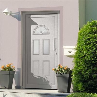 vidaXL Porte d'entrée Blanche 88x190 cm - Porte d'entrée - Publicité vidaXL Porte d'entrée Blanche 88x190 cm - Porte d'entrée - Publicité