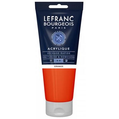Non communiqué Lefranc Bourgeois - Peinture - peinture acrylique - orange - semi-opaque - satin - fine - 200 ml - Publicité Non communiqué Lefranc Bourgeois - Peinture - peinture acrylique - orange - semi-opaque - satin - fine - 200 ml - Publicité