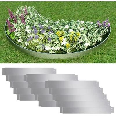 vidaXL 15x Clôtures de Pelouse Flexibles Acier Galvanisé 100x14cm Bord de Jardin - Publicité vidaXL 15x Clôtures de Pelouse Flexibles Acier Galvanisé 100x14cm Bord de Jardin - Publicité
