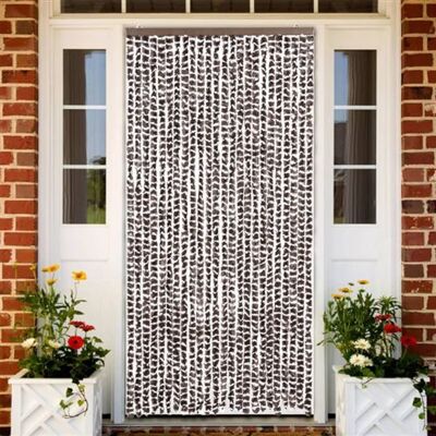vidaXL Rideau Anti-Insectes Marron et Blanc 100x230 cm Chenille - Tissu Moustiquaire - Publicité vidaXL Rideau Anti-Insectes Marron et Blanc 100x230 cm Chenille - Tissu Moustiquaire - Publicité