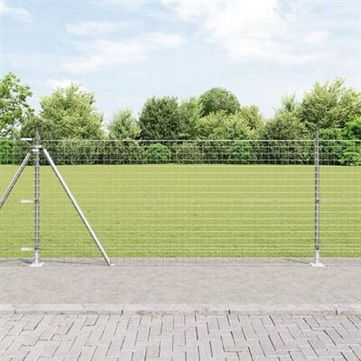 Ensemble de Poteaux de Clôture vidaXL - Acier Galvanisé Durable - 7 pcs - Publicité Ensemble de Poteaux de Clôture vidaXL - Acier Galvanisé Durable - 7 pcs - Publicité