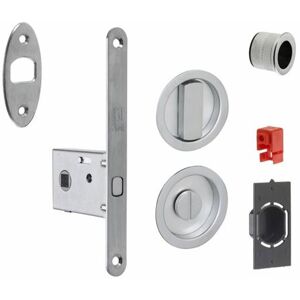 Non communiqué Serrure porte coulissante à crochet - Axe 50mm - Rosaces rondes condamnation + tire-doigts + gache à condamnation - Publicité Non communiqué Serrure porte coulissante à crochet - Axe 50mm - Rosaces rondes condamnation + tire-doigts + gache à condamnation - Publicité