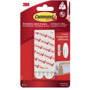 Non communiqué Lot de 8 languettes adhésives Standard COMMAND, blanc Blanc - Publicité Non communiqué Lot de 8 languettes adhésives Standard COMMAND, blanc Blanc - Publicité