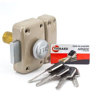 Non communiqué Thirard - Verrou de porte a bouton haute securite 45 mm carte de propriete THIRARD - Publicité Non communiqué Thirard - Verrou de porte a bouton haute securite 45 mm carte de propriete THIRARD - Publicité