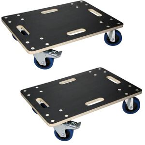 Non communiqué ECD Germany Lot de 2 Chariots à Roulettes avec 2 à Frein, 40x60cm, jusqu'à 800 kg, Plaque Anthracite - Publicité Non communiqué ECD Germany Lot de 2 Chariots à Roulettes avec 2 à Frein, 40x60cm, jusqu'à 800 kg, Plaque Anthracite - Publicité